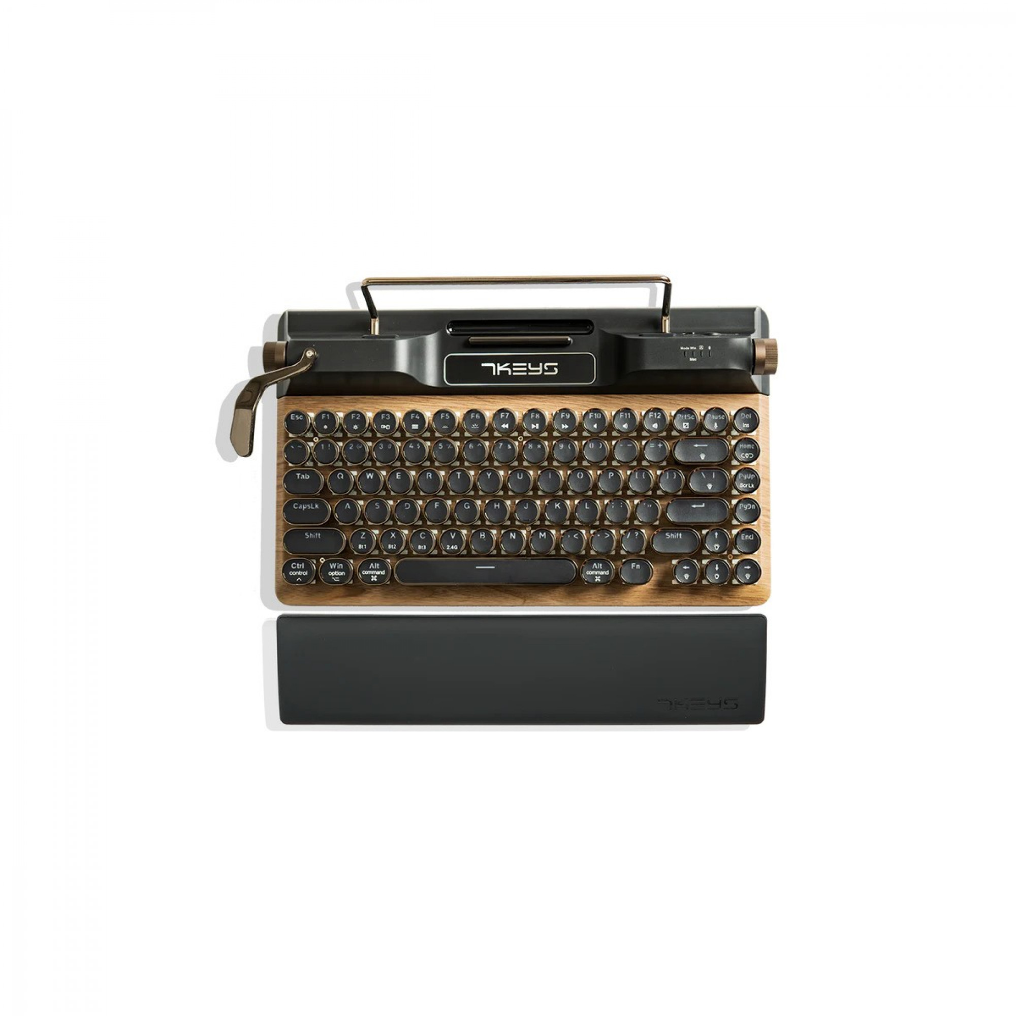 Механічна бездротова клавіатура 7KEYS TW1868 Retro Typewriter Keyboard